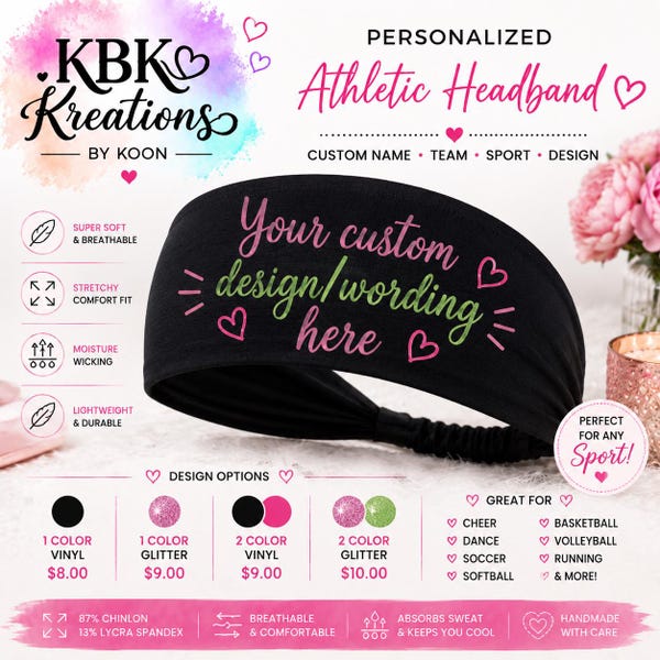 Custom Headbands - Etsy