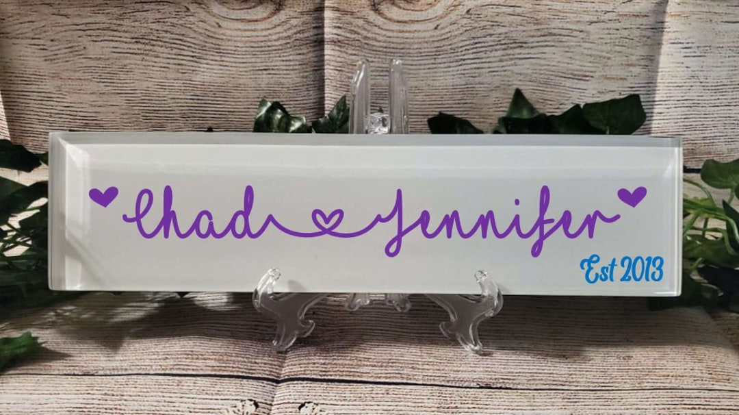 Glass Tile Name Sign 3x12 3x12 Custom, Personalized, Gift, Present, Mom