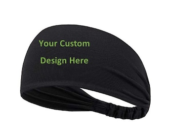 Diadema atlética personalizada: deportes de carrera, viajes, fitness, bandana elástica que absorbe la humedad, pañuelo para la cabeza de baloncesto, se adapta a todos los hombres/mujeres/adolescentes