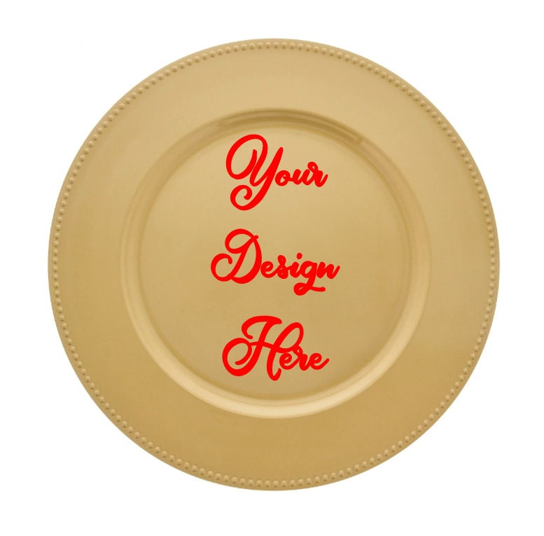 Gold Charger Plate Custom Charger Plates Wedding Gift Etsy