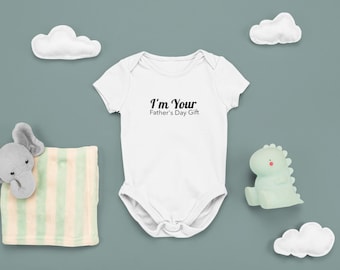 Lustiger Baby Bodysuit Vatertagsgeschenk Neugeborene Babypartygeschenk Ich bin Ihr Vatertagsgeschenk niedliche Babykleidung