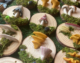 Hand Sculpted Mushroom Wall Hanging: Woodland Decor, Nature Art