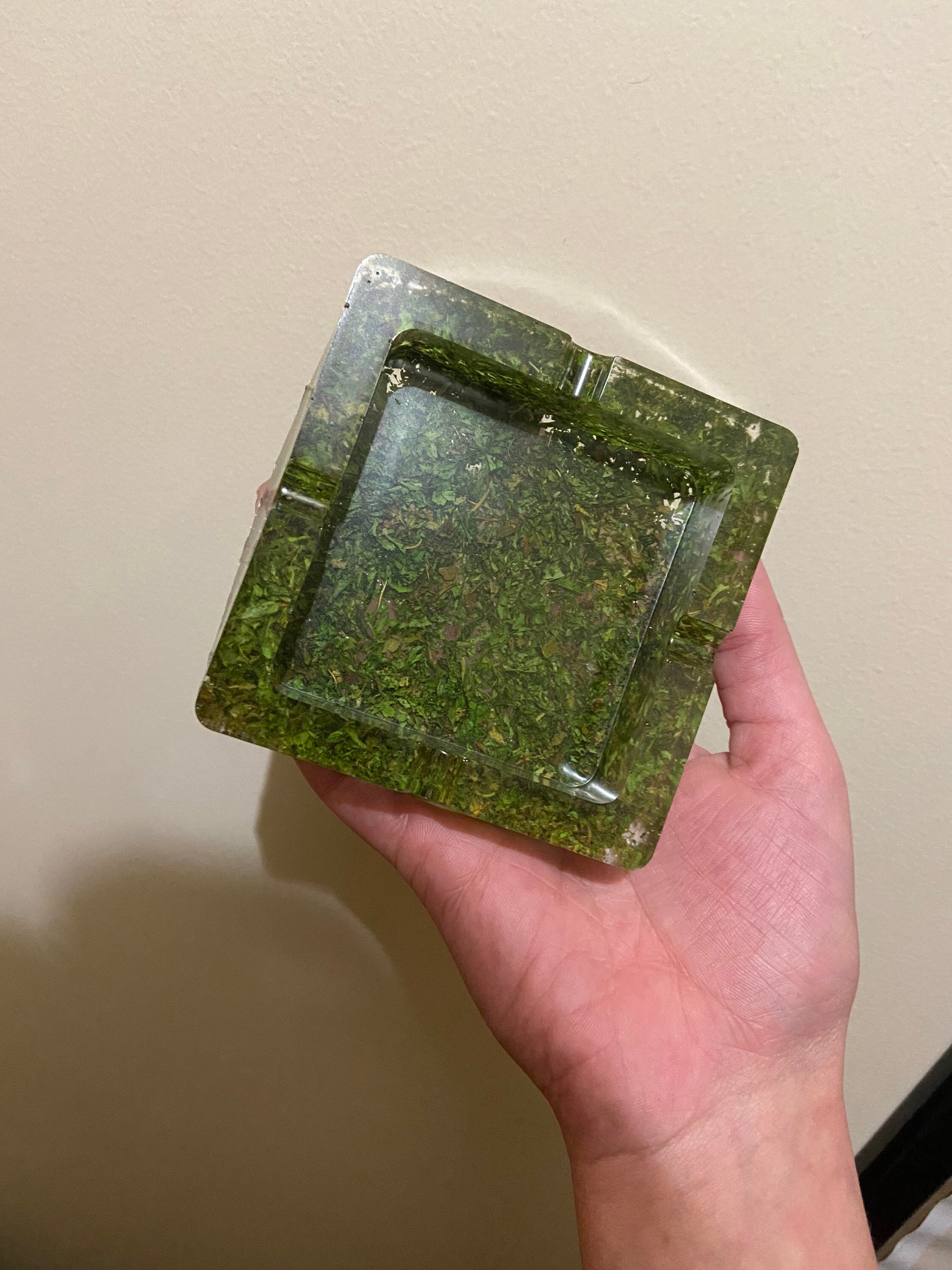 Weed ashtray 420 ashtray smoking green square tray Etsy