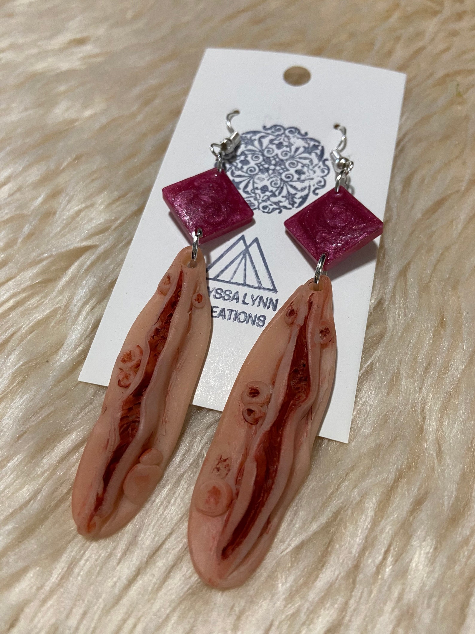 Weird earrings skin earrings gore earrings vaj earrings Etsy