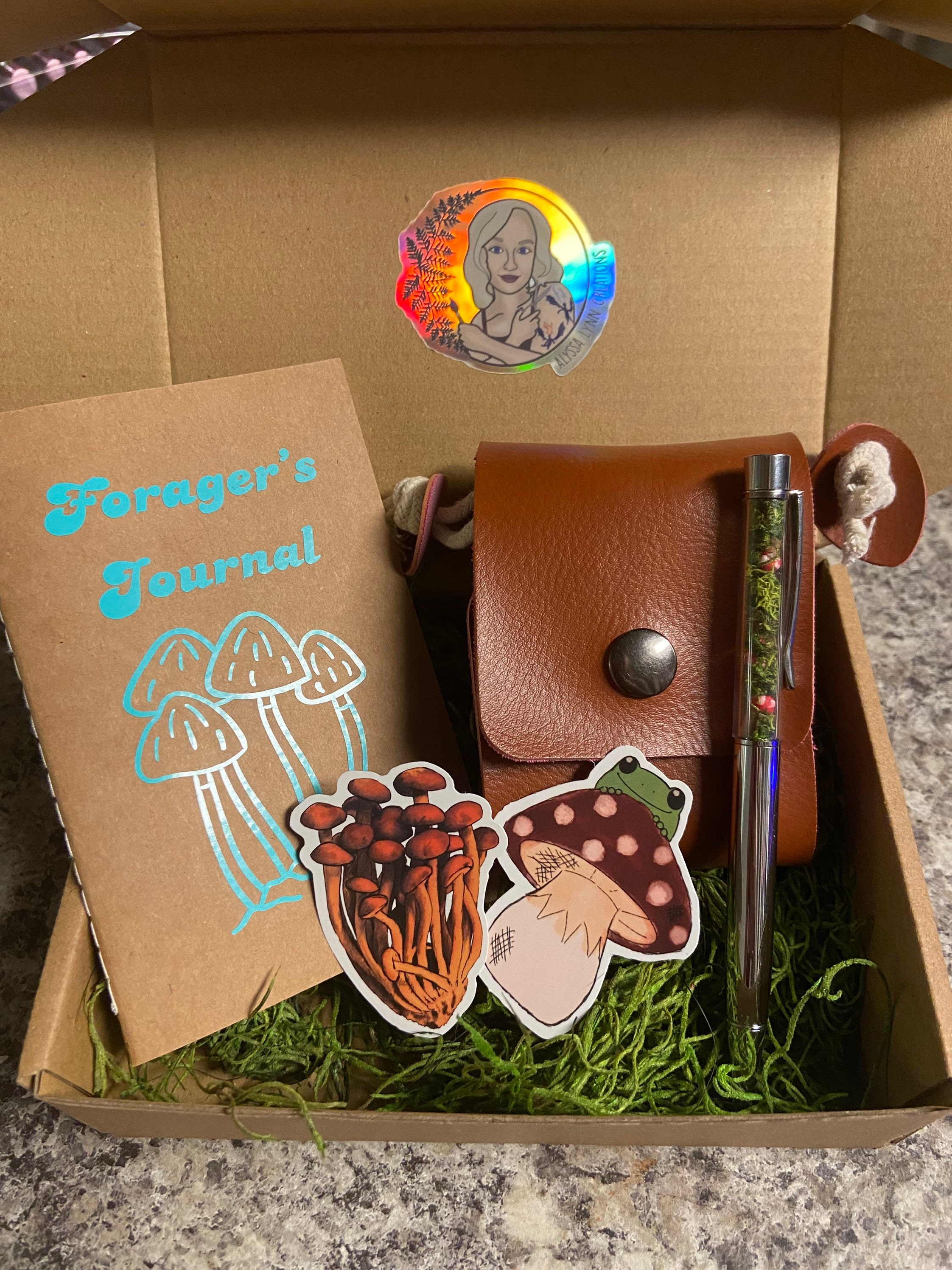 Foraging Kit Mushroom Stickers Mushroom Pen Mushroom Etsy
