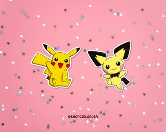 pichu sticker pikachu sticker | waterproof vinyl pokémon decal or planning/journaling sticker