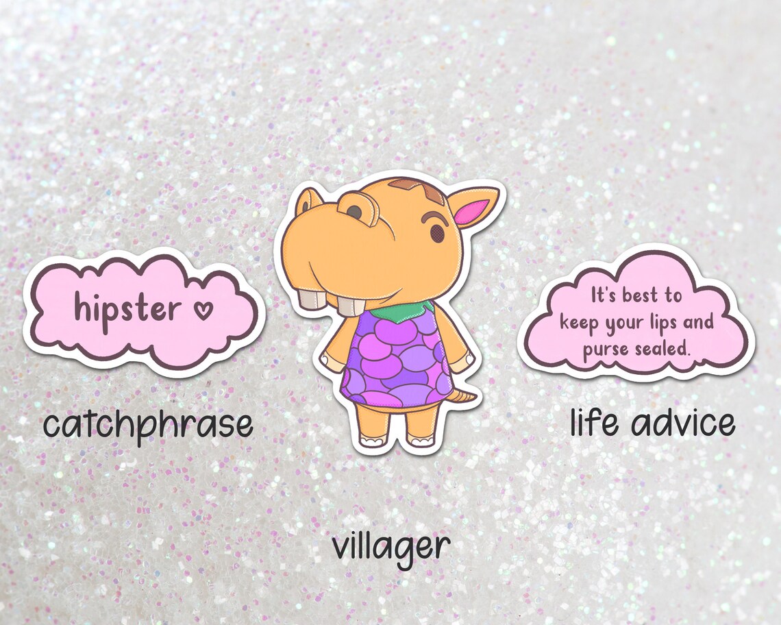 Bubbles vinyl sticker animal crossing new horizons Etsy