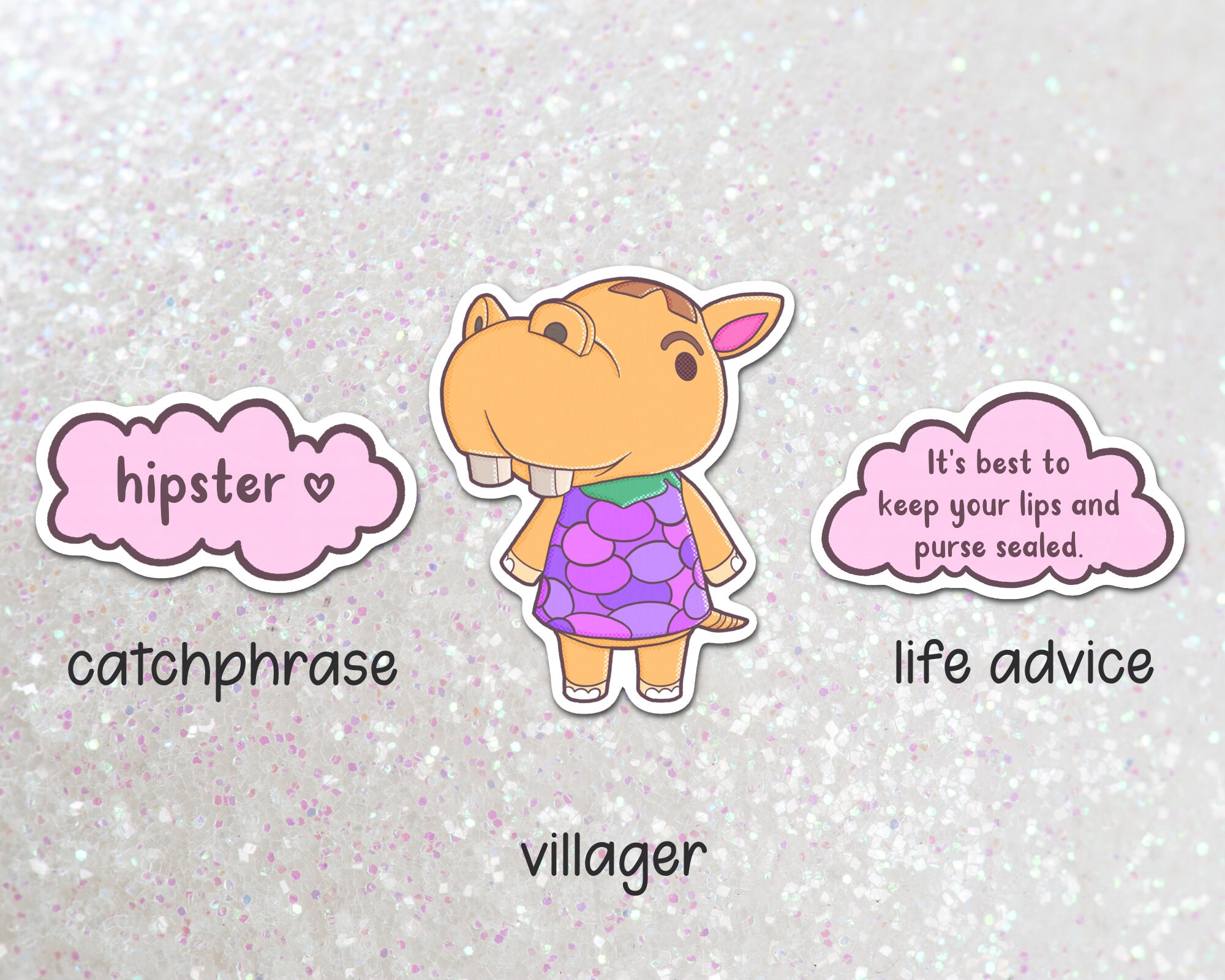 Bubbles vinyl sticker animal crossing new horizons Etsy
