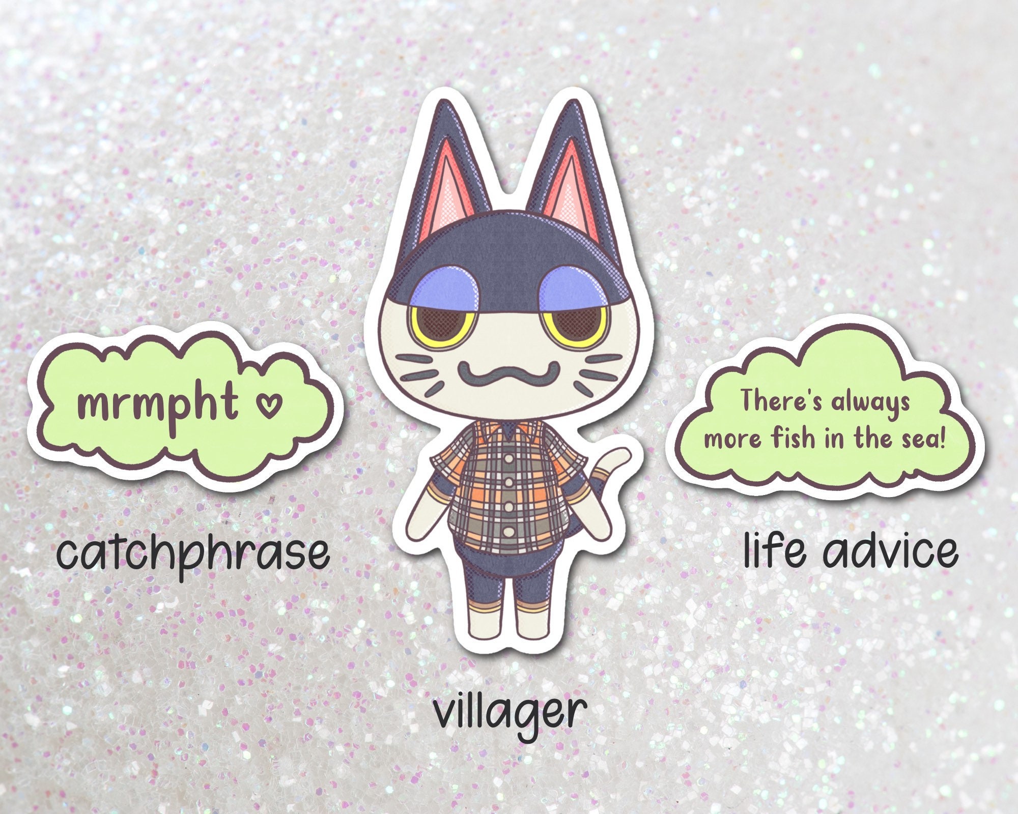 Punchy vinyl sticker animal crossing new horizons Etsy