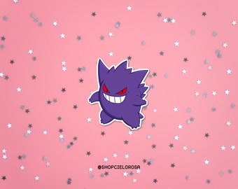 gengar sticker | waterproof vinyl pokémon decal or planning/journaling sticker