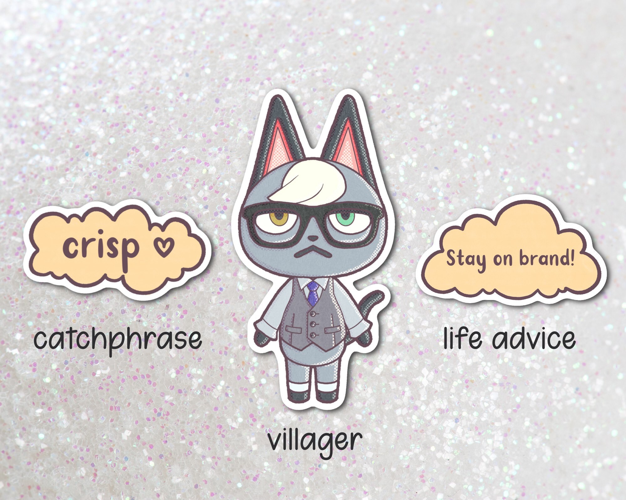 Raymond animal crossing vinyl sticker new horizons | Etsy