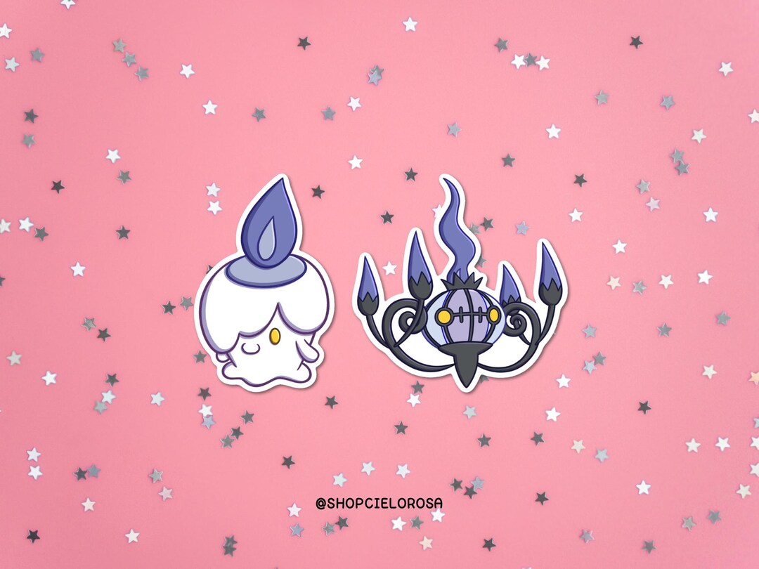 Chandelure Sticker Litwick Sticker Waterproof Vinyl Pokemon Decal - Etsy