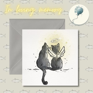 Carte de condoléances pour animal de compagnie - Perte d’un chat précieux - Personnalisée gratuite sur demande