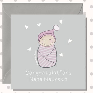 New Baby - Tarjeta personalizada - @ en Happy Little Me Co.