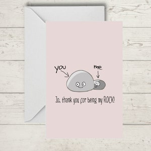 Merci personnalisé d’être ma carte 'Rock' - - Design original de Happy Little Me Co