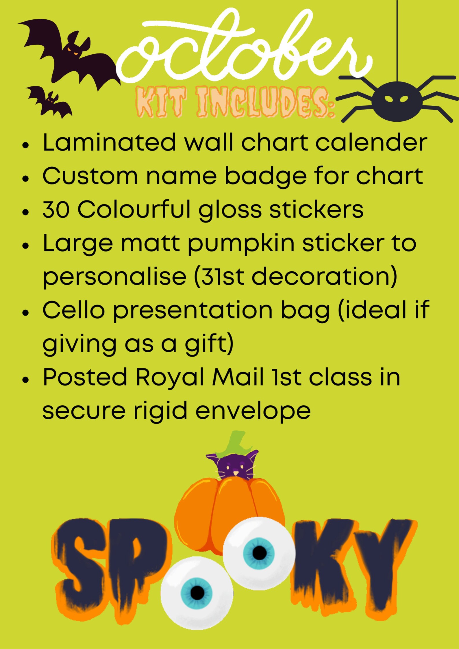Halloween Countdown Calendar NEW 2021 DESIGN Kids 'Fun | Etsy