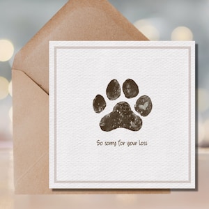 Carte de sympathie pour animaux de compagnie - Perte d'un animal de compagnie précieux - Personnalisée gratuite sur demande