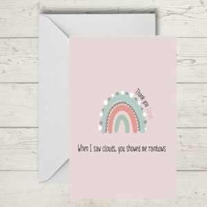 Gepersonaliseerd bedankje voor uw 'Support'-kaart - - Origineel ontwerp van Happy Little Me Co