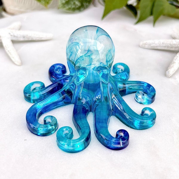 Hawaiian Ocean Octopus Resin Sculpture