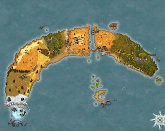 Custom Fantasy Map DND RPG SALE