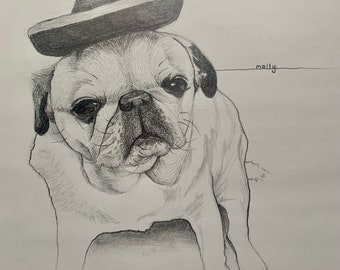 Custom Pet Portrait - Medium (11x14")