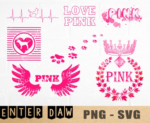 Pink SVG PNG Pink Dog Love Pink Brand Namelove Pink Love - Etsy