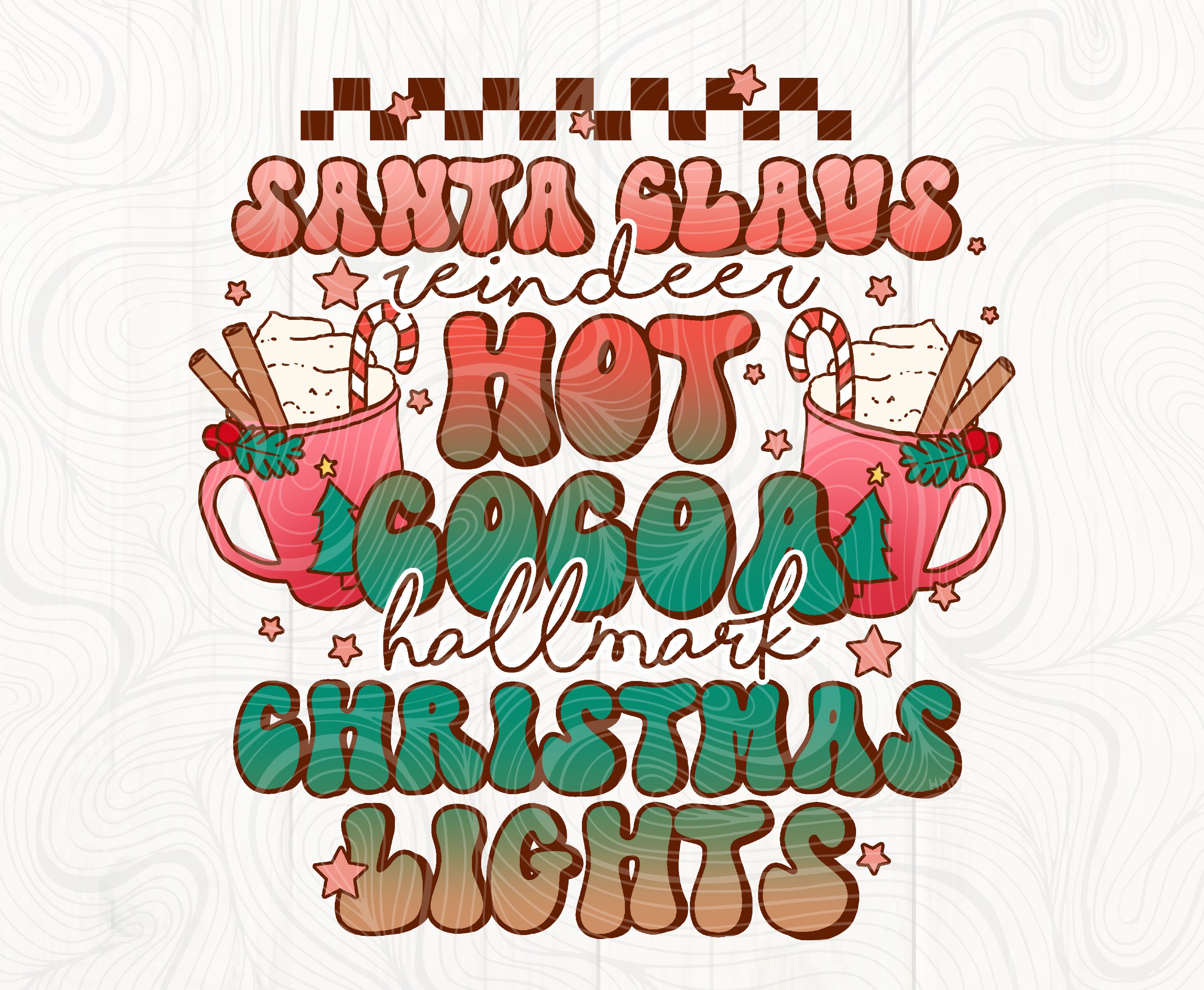Christmas Png Santa Claus Hot Cocoa Holiday Christmas Lights - Etsy