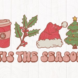 tis the season Groovy Christmas Png Sublimation Hippie Bus SVG