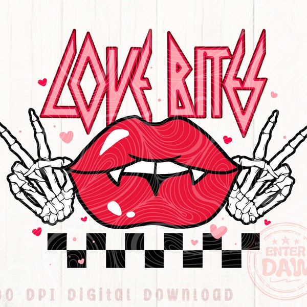 Love bites PNG, Digital Download-Happy Valentines Day png, xoxo png, Valentines sublimation