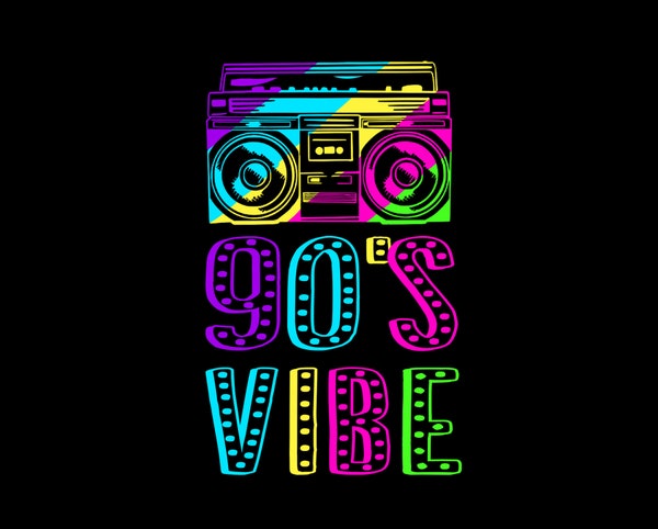 90's Clipart 90s Retro 90s Sticker Pack 90s SVG, PNG and JPG Bundle 90s ...