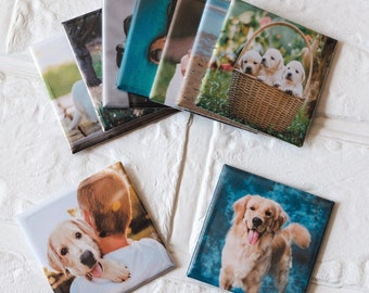 Custom 2x2 Fridge Magnets, Gift for Dog Lovers, Gift for Dog Mom, Gift for Dog Dad, Personalized Gift, Custom Fridge Magnets, Custom Gift