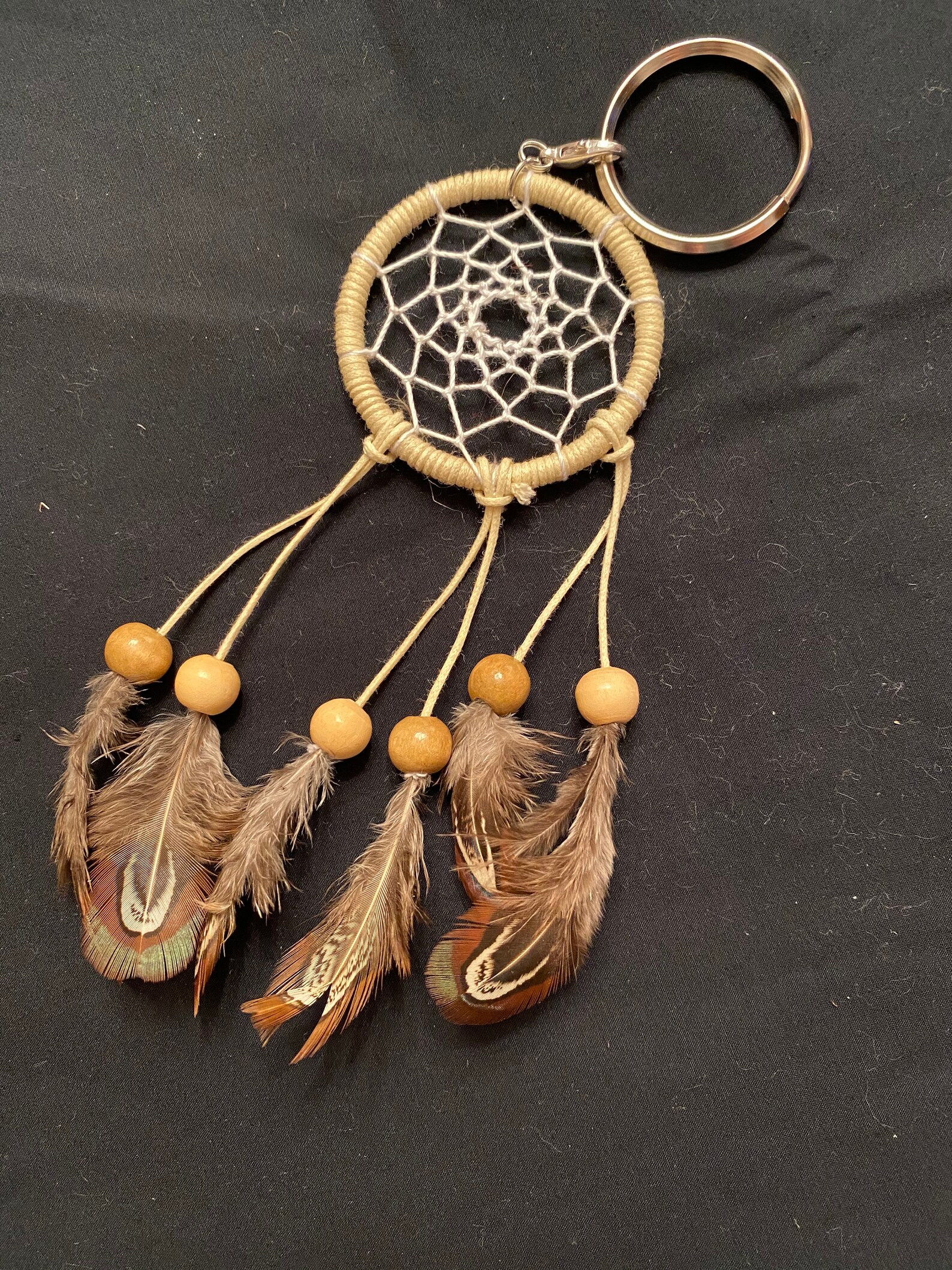 Dream Catcher Keychain 6 strand feathered Etsy