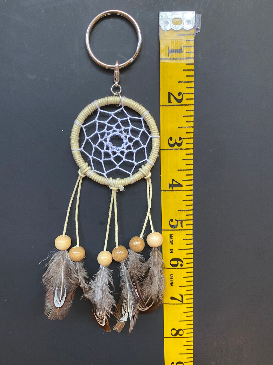 Dream Catcher Keychain 6 strand feathered Etsy