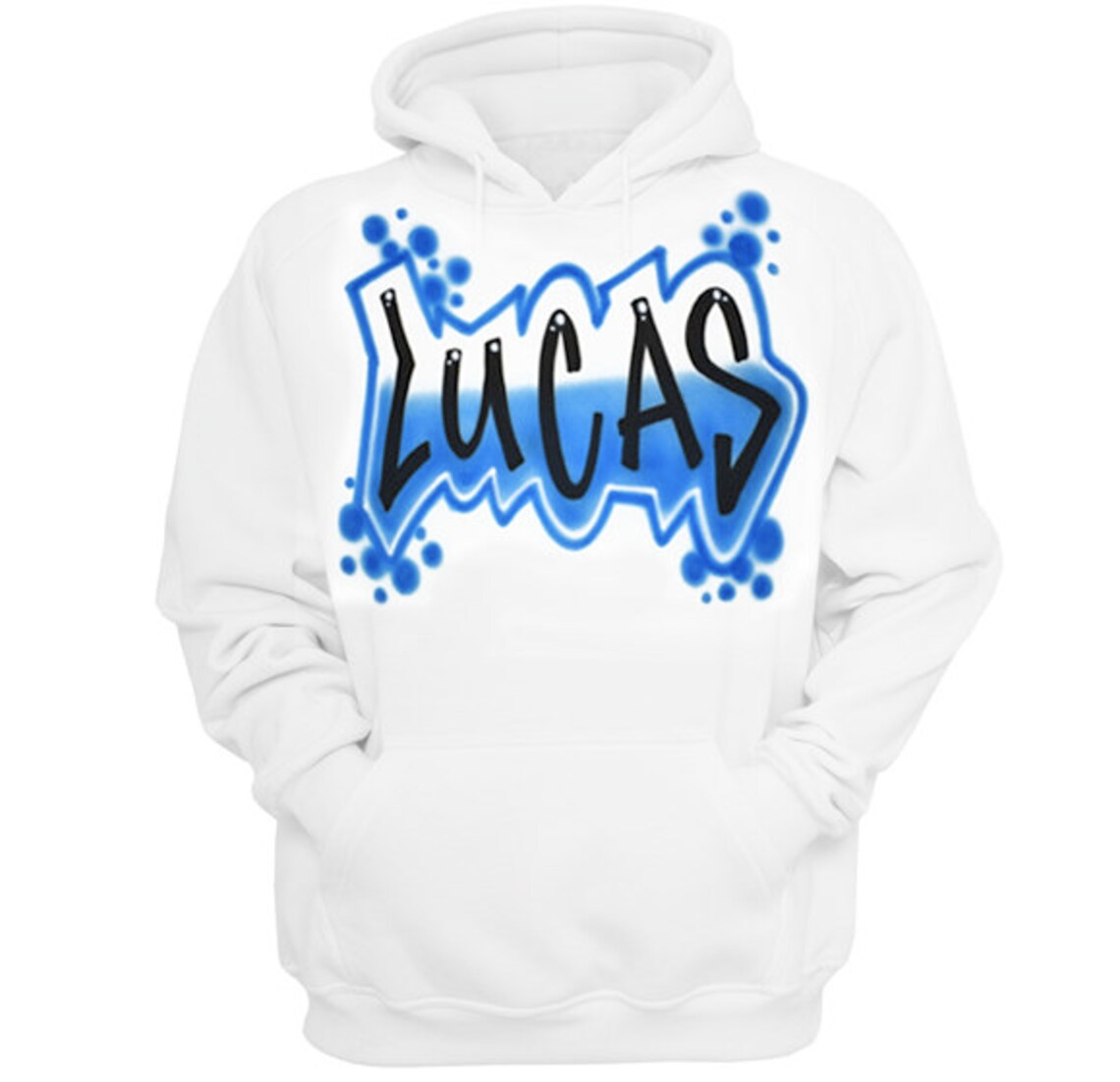 Airbrush Adults Hoodie 003 Customise With Your Own Name and Favourite