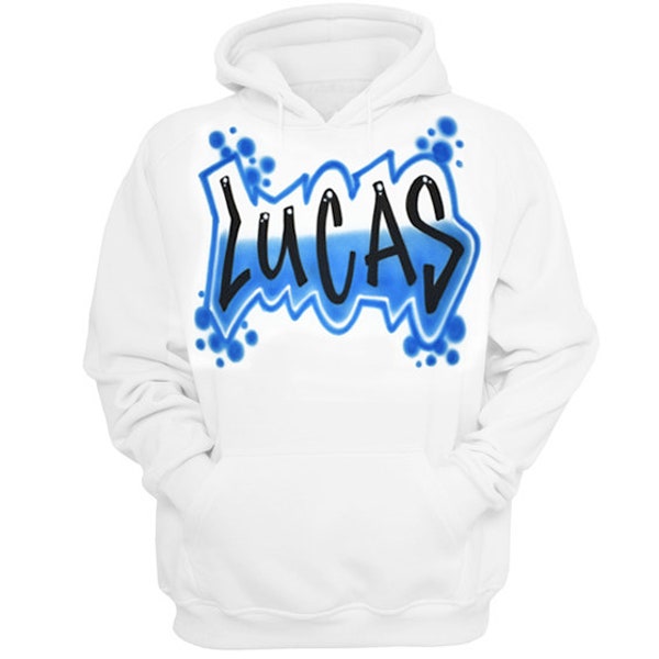 Airbrush Adults Hoodie 003 - Customise with your own name and favourite colours!