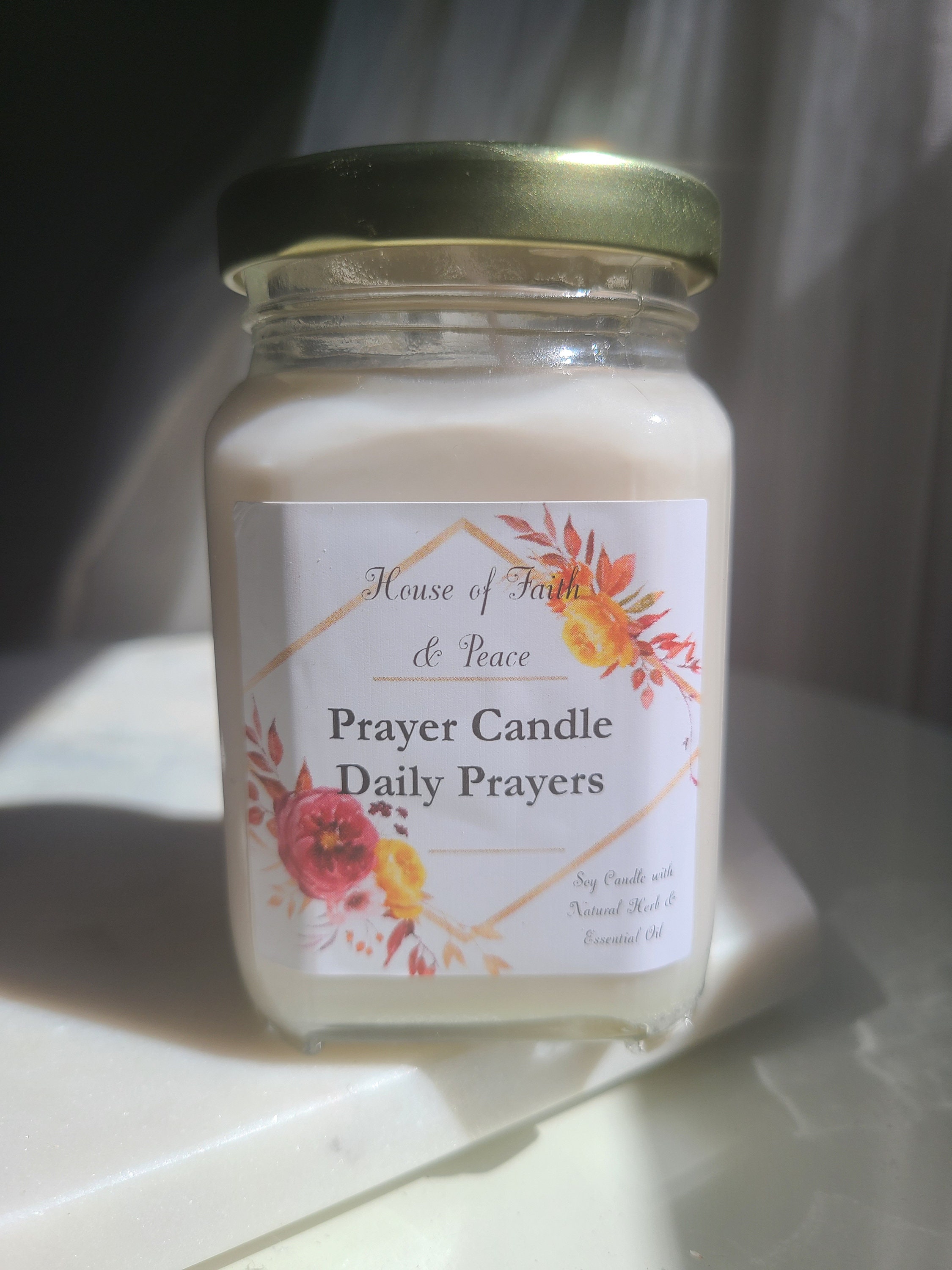 Daily Payers Candle Prayer Candle Christian Prayers Candle. Etsy