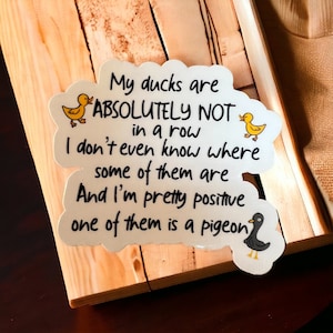Ducks in a row