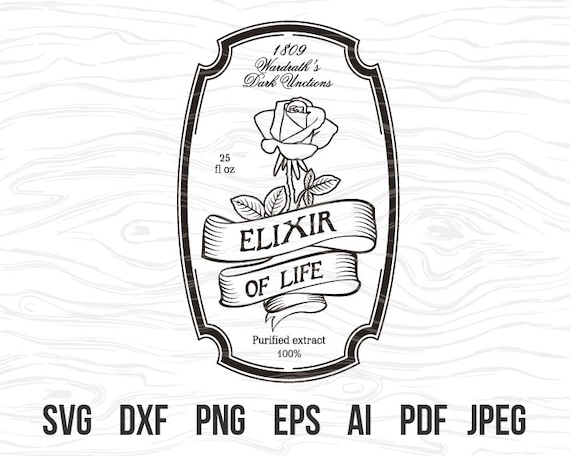 Elixir of life svg potion label svg Harry Potter potion | Etsy