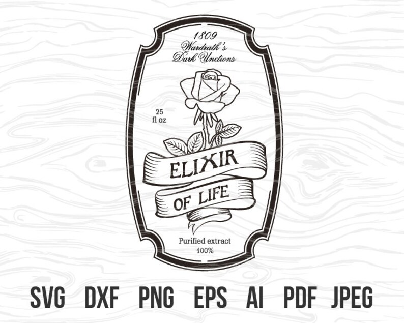 Download Elixir of life svg potion label svg Harry Potter potion | Etsy