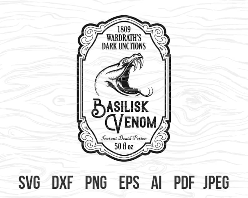 Download Basilisk venom svg potion label svg Harry Potter potion | Etsy