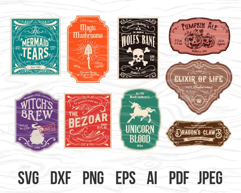 potion labels svg harry potter potion potion labels svg etsy