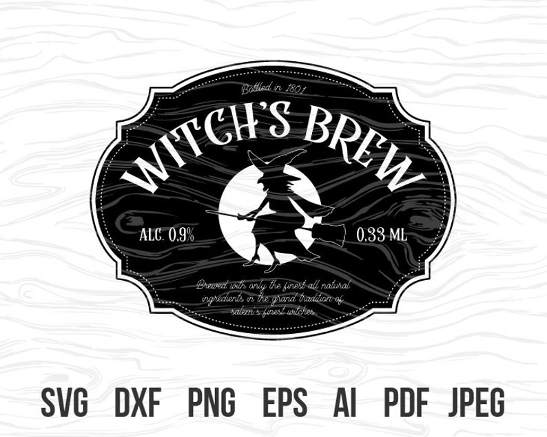 Witch's brew svg potion label svg halloween svg | Etsy