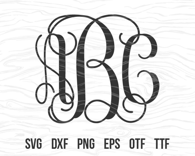 Download Vine monogram svg monogram font svg vine monogram font | Etsy