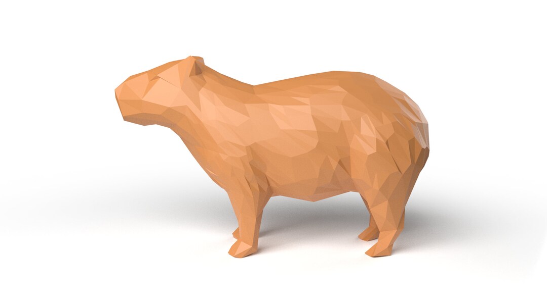 Capybara Low Polygonal - Etsy