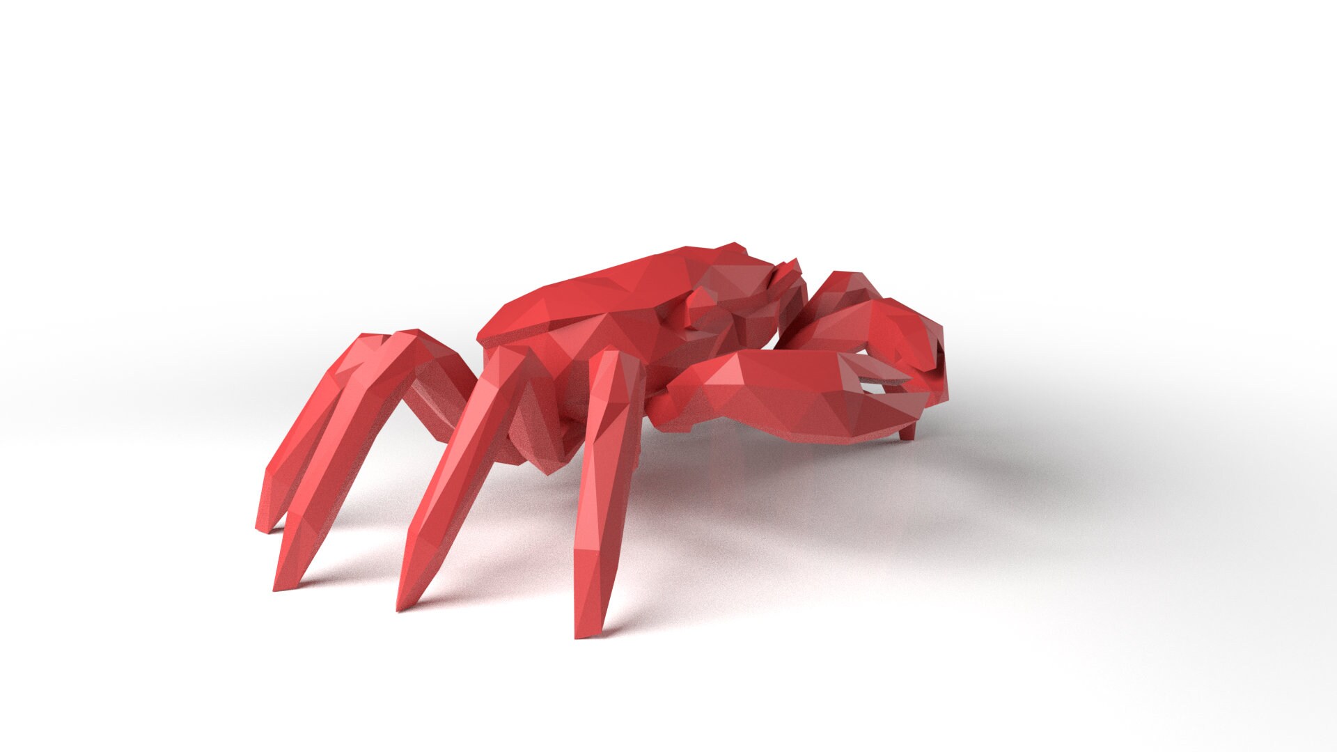 Crab Low Polygonal 3D Model Digital Figure STL File for 3D Print ...