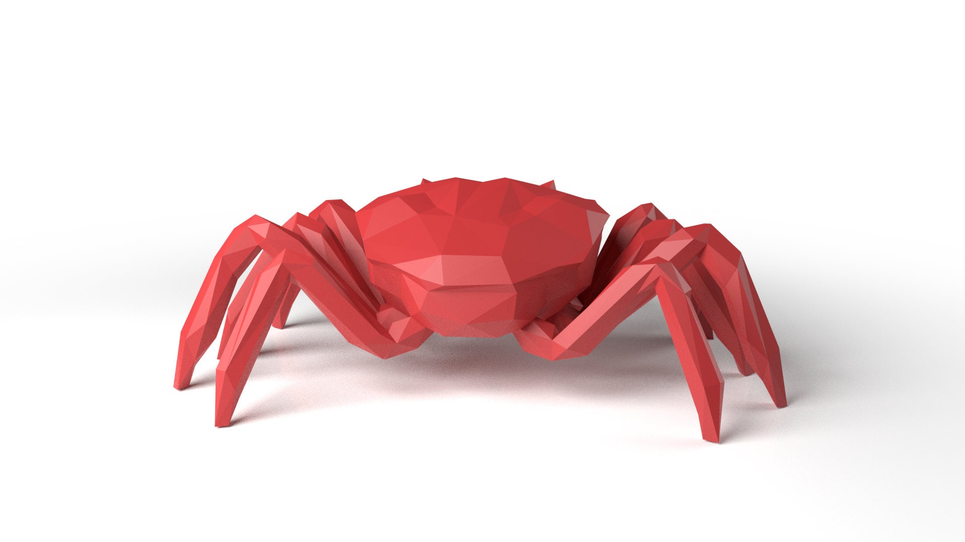 Crab Low Polygonal 3D Model Digital Figure STL File for 3D Print ...