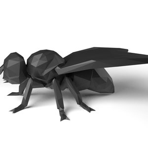 Fly Low Polygonal 3D model digital figure STL file for 3D print machine. CNC Router Pla resin printer Diorama