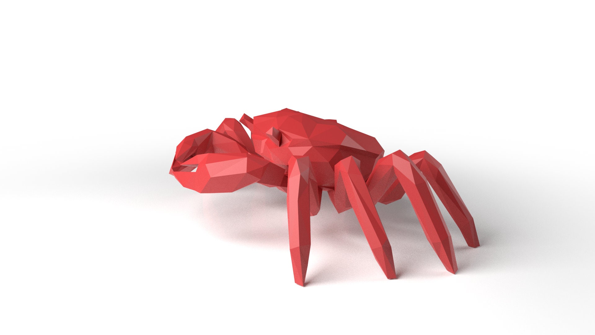 Crab Low Polygonal 3D Model Digital Figure STL File for 3D Print ...