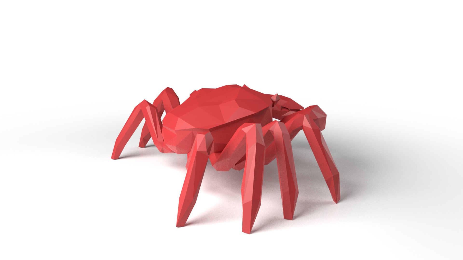 Crab Low Polygonal 3D Model Digital Figure STL File for 3D Print ...