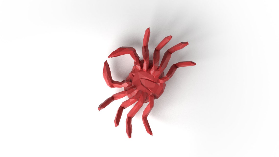 Crab Low Polygonal 3D Model Digital Figure STL File for 3D Print ...